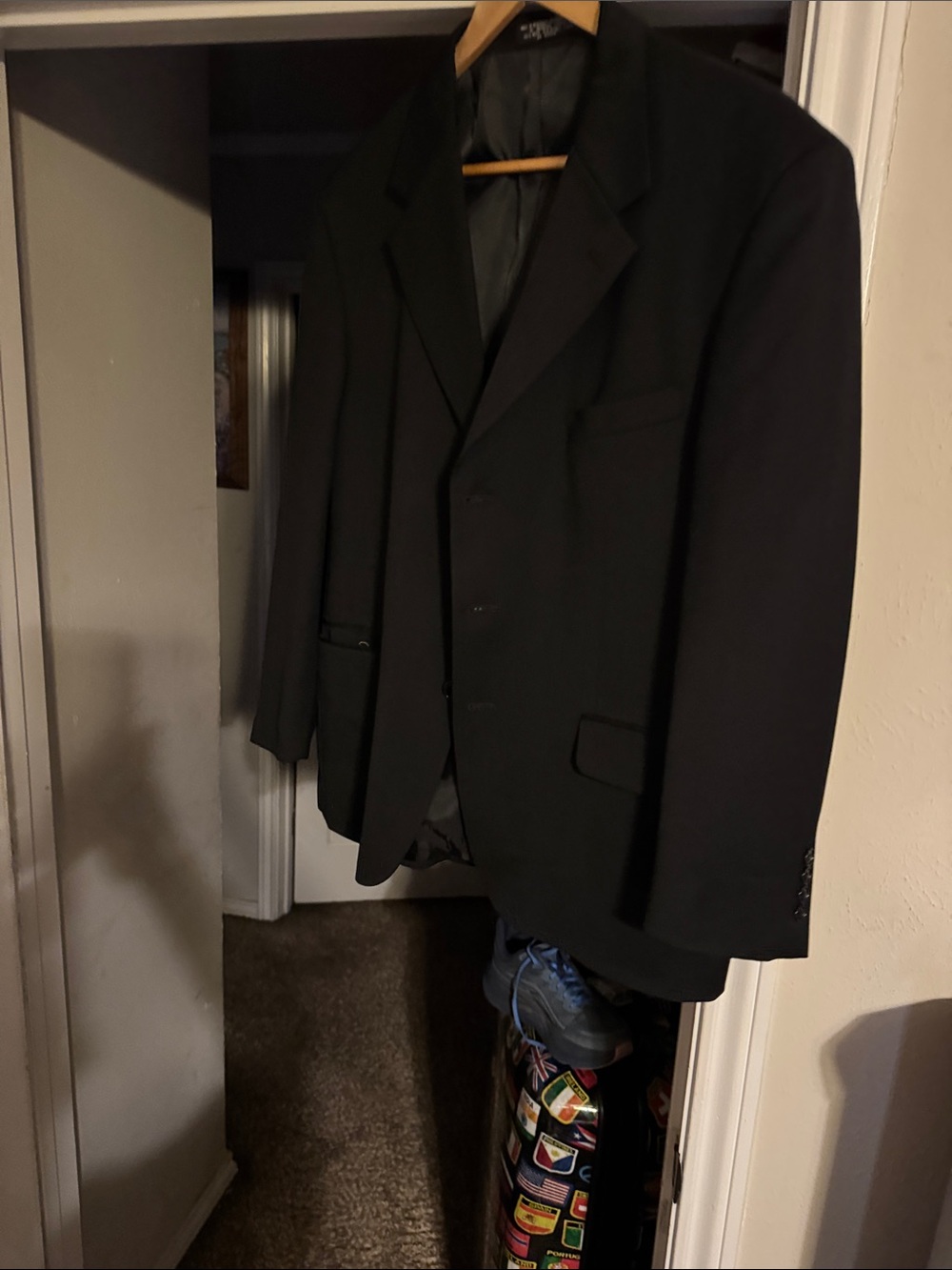 Jones New York/Golden Tail Fabric Black Suit Jacket, Like New Size 42R